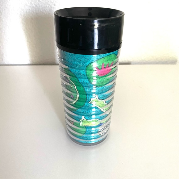 STARBUCKS Thermo-Serv FROGS BY NANCY COFFELT 1999 edition Travel tumbler 12oz - Picture 2 of 9